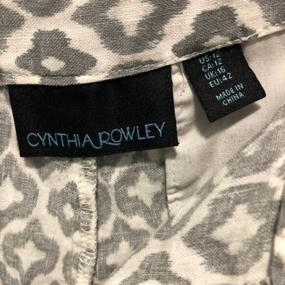 Women's Cynthia Rowley 100% Linen Shorts Size 12 - Picture 3 of 10